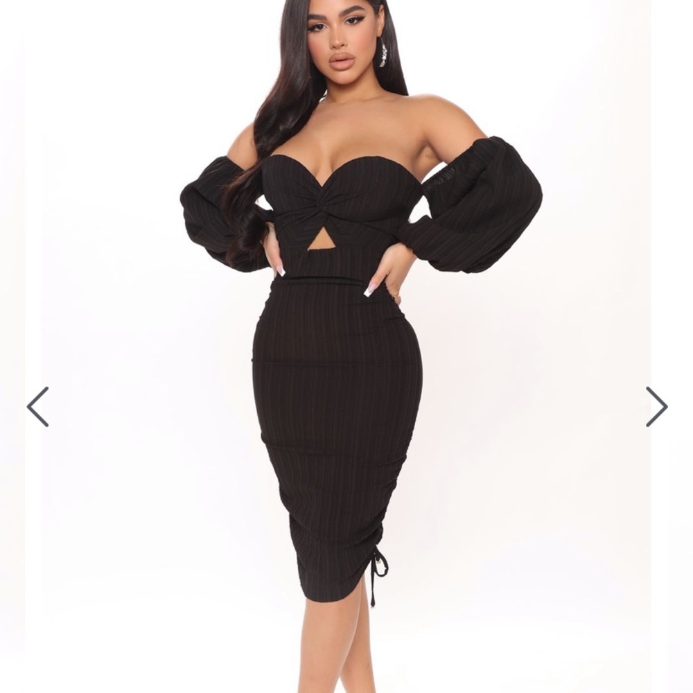 Fashionova black mini off the shoulder dress! New with tags size medium!